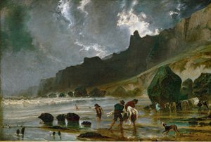 Die Klippen von Houlgate, Frankreich von Paul Huet