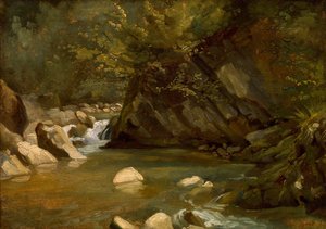 Waldstrom, ca. 1840 von Paul Huet