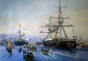 Ankunft des russischen Geschwaders in Toulon