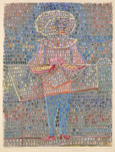 Junge im Kostüm von Paul Klee