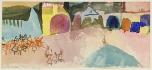 Straßencafé in Tunis von Paul Klee