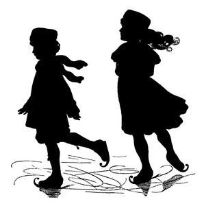 Silhouette von Paul Konewka (Lithografie) von Paul Konewka