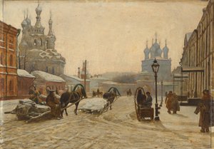 Die Kirche der Geburt der Theotokos auf Putinki und das Strastnoy-Kloster von Paul Louis Bouchard