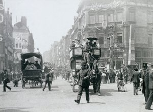 Ludgate Circus, London, vorbereitet für das Diamantjubiläum von Königin Victoria