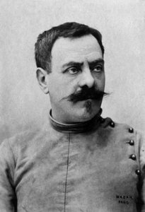Arsene Vigeant, französische Fechterin, fotografiert von Paul Nadar zwischen 1880 und 1900, aus der Sammlung Felix Potin, 500 zeitgenössische Berühmtheiten von Paul Nadar