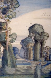 Eine Landschaft bei Wood Lane