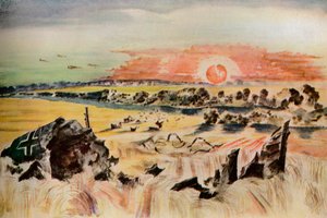 Bomber im Korn von Paul Nash