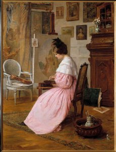 Ein Künstler in seinem Atelier