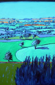 Blaue Landschaft
