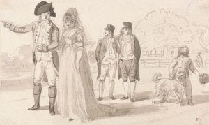 Eine Familie im Hyde Park von Paul Sandby