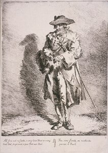 Feuerstein- und Stahlverkäufer, Rufe von London, 1760 von Paul Sandby