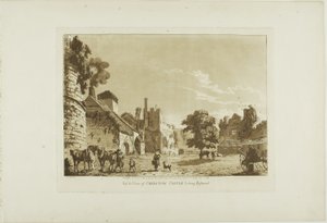 Innenansicht von Chepstow Castle Blick nach Osten, Tafel fünf aus Zwölf Ansichten in Wales