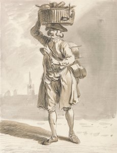 London Cries: Ein Mann mit einem Korb (Mann verkauft Töpfe und Pfannen)