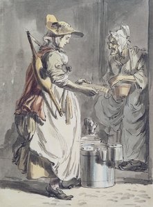 London Cries: Eine Milchmädchen, ca. 1759
