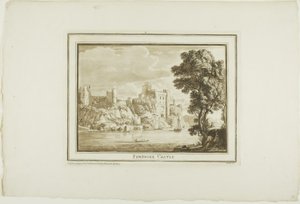 Pembroke Castle, aus Zwölf Ansichten in Aquatinta von Zeichnungen vor Ort in Südwales