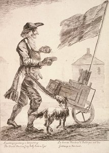 Puddingverkäufer, Rufe von London, 1760 von Paul Sandby