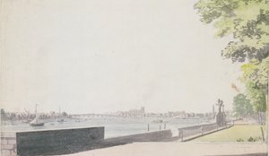 Blick vom Somerset House Garden in Richtung Westminster Bridge, 1756 von Paul Sandby