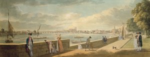 Blick auf Westminster von der Terrasse des Somerset House von Paul Sandby