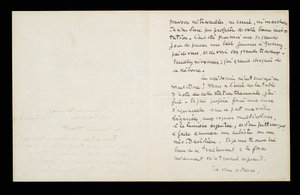 Autographischer Brief an Claude Monet, 21. Juli 1920 von Paul Signac