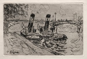 Paris, Le Pont des Arts mit Schleppern