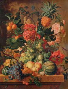 Früchte und Blumen, 1789 von Paul Theodor van Brussel