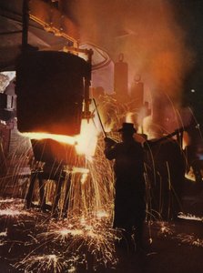 Frühe Farbfotografie: Stahlherstellung von Paul Wolff