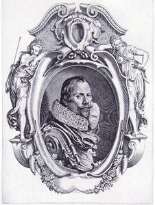 Selbstporträt, gestochen von Simon de Passe (1595-1647) 1622