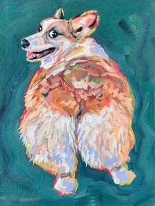 Lebendiger Corgi-Hund