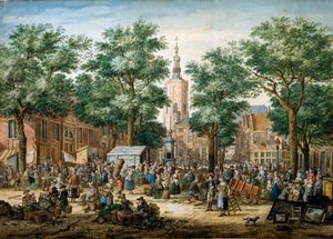 Der Große Grüne Markt in Den Haag, 1769 von Paulus Constantijn la Fargue