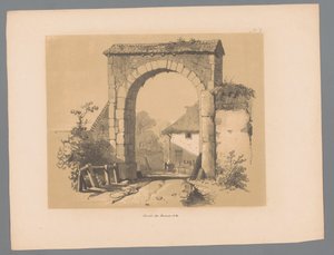 Ansicht eines Stadttors von Paulus Lauters