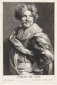 Porträt des Malers Simon de Vos von Paulus Pontius