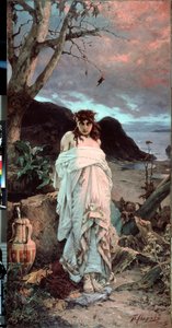 ""Medusa"" Darstellung einer der Gorgonen mit hypnotischem Blick - Gemälde von Pavel Alexandrovich Svedomsky (1849-1904) 1882 Staatliche Tretjakow-Galerie, Moskau von Pavel Alexandrovich Svedomsky