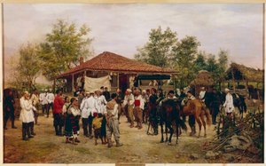 Russisch-Türkischer Krieg von 1877-1878: Die zwölf russischen Armeekorps in der Schlacht am Shipka-Pass in Bulgarien von Pavel Osipovich Kovalevsky