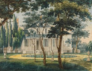 Ein Landresidenz, möglicherweise das Landhaus von General Moreau in Morrisville..., 1811-ca. 1813