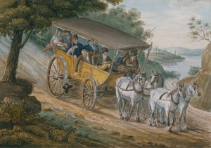 Reise mit der Postkutsche in der Nähe von Trenton, New Jersey, 1811-ca. 1813
