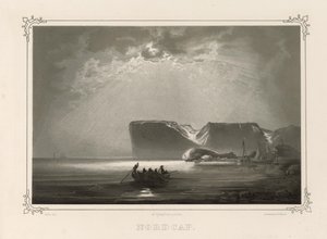 Nordkap. Illustration aus dem Buch Norge fremstillet i Tegninger von P.Chr. Asbjørnsen, veröffentlicht von Chr. Tønsberg (Norwegen, 1848) von Peder Balke