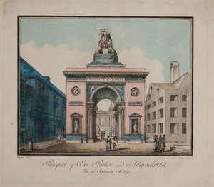 "Aussicht auf das Ehrenportal bei der Admiralität" von Peder Friis