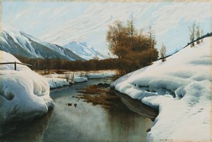In der Nähe von La Punt, St. Morritz im Engadiner Tal