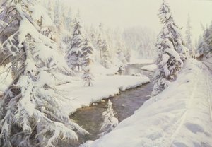 Winterlandschaft, St. Moritz von Peder Monsted