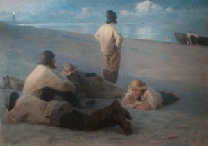 Sommerabend am Strand von Skagen, 1884 von Peder Severin Krøyer