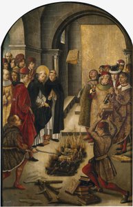 St. Dominikus de Guzman und die Albigenser von Pedro Berruguete