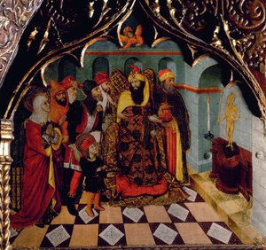Altarbild von Sant Quirze de Galliners (Detail) von Pedro García de Benabarre