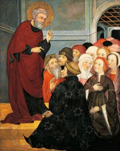 St. Peter predigt, von Pedro Serra (aktiv 1363-1399) von Pedro Serra