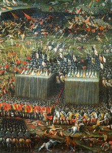 Niederlage und Flucht der ungarischen und böhmischen Armeen, Detail der Schlacht am Weißen Berg bei Prag am 7.-8. November 1620