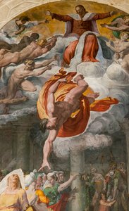 Die Ankündigung des Kommens des Täufers, Poggi-Kapelle von Pellegrino Tibaldi