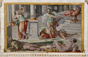 Odysseus und Circe (Detail) von Pellegrino Tibaldi