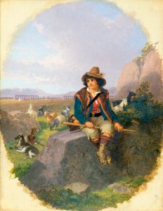 Ein Ziegenhirte auf der Romas Campagna
