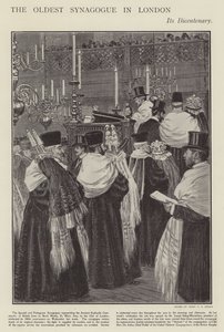 Zweihundertjahrfeier der spanischen und portugiesischen Synagoge, der ältesten Synagoge in London von Percy F.S. (after) Spence
