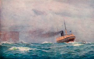 Ein P. & O. Dampfer auf dem Weg nach außen, 1913