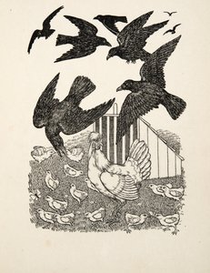 Eine rechnende Krähe, aus Hundert Anekdoten über Tiere, veröffentlicht 1924 von Percy J. Billingshurst